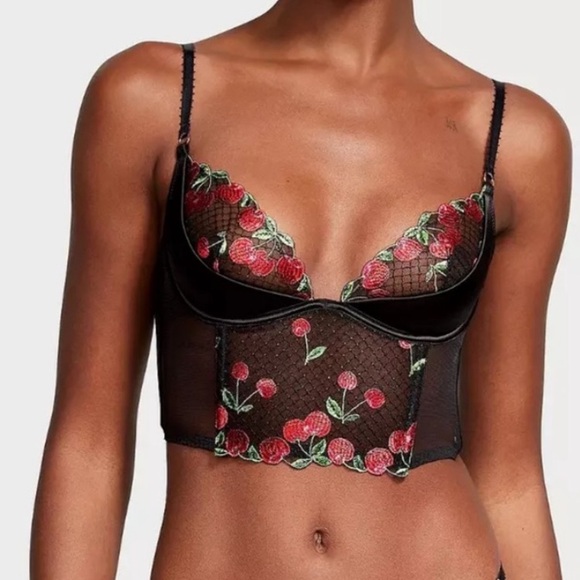 $1̶2̶0̶ Victoria’s Secret Very Sexy Embroidered  Longline Corset Bra & Panty - Picture 4 of 4